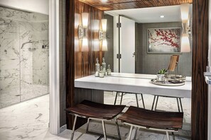Presidential Suite, 1 Bedroom | Bathroom | Shower, designer toiletries, hair dryer, bathrobes