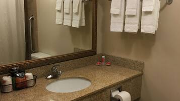 Free toiletries, hair dryer, towels