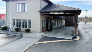 A building with a sign reading "Lobby - Office" and a covered entrance. - Days Inn by Wyndham Morristown (Morristown)