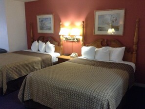 Desk, blackout drapes, iron/ironing board, free WiFi