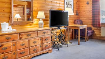 Desk, blackout drapes, iron/ironing board, free WiFi
