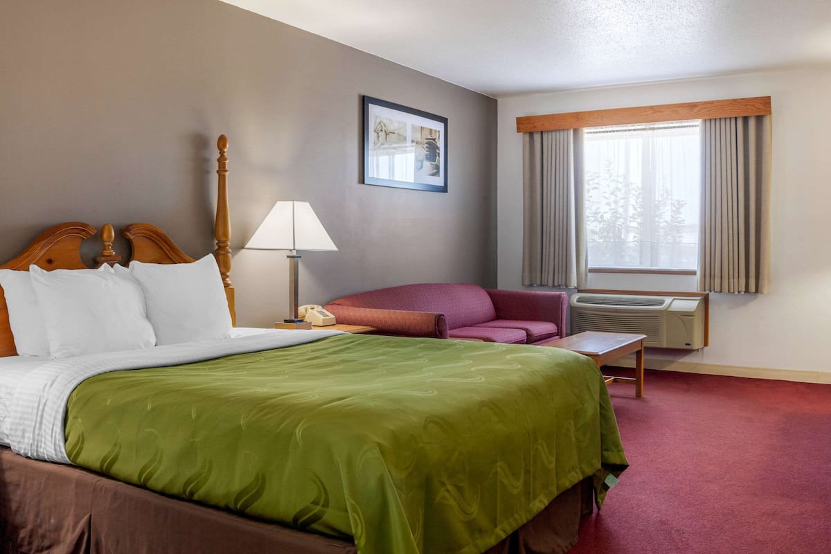 Desk, blackout curtains, iron/ironing board, free WiFi