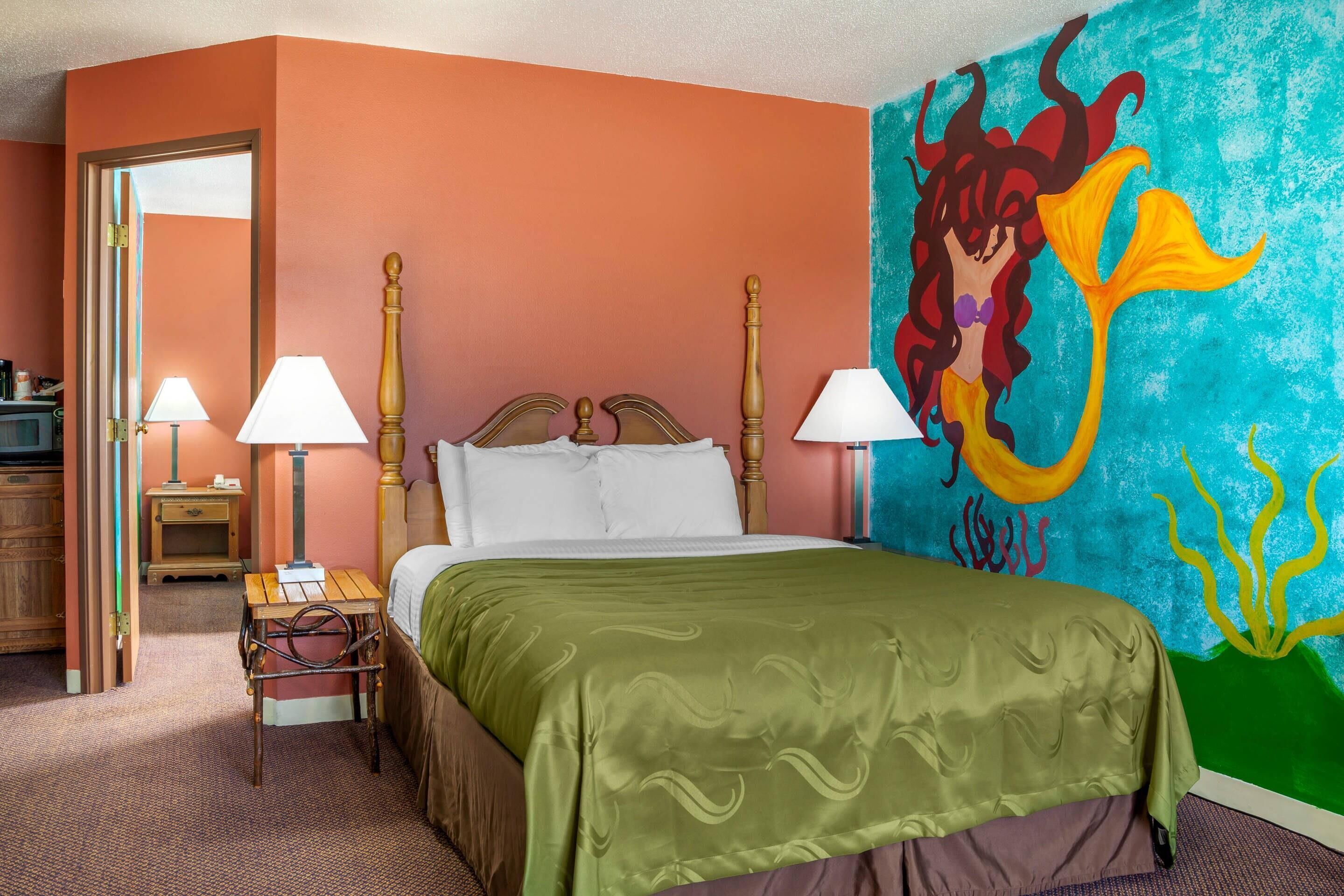 Suite, 2 Queen Beds, Non Smoking | Desk, blackout drapes, iron/ironing board, free WiFi