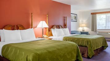 Standard Room, 2 Queen Beds, Non Smoking | Desk, blackout curtains, iron/ironing board, free WiFi