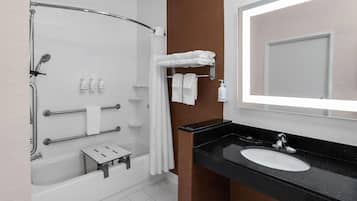 Zimmer, 1 King-Bett, barrierearm, Nichtraucher (Bathtub W/grab Bars) | Barrierefreies Bad