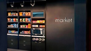 A display of snack and microwave products in a store. - Sonesta Select Newark Christiana Mall (Newark)