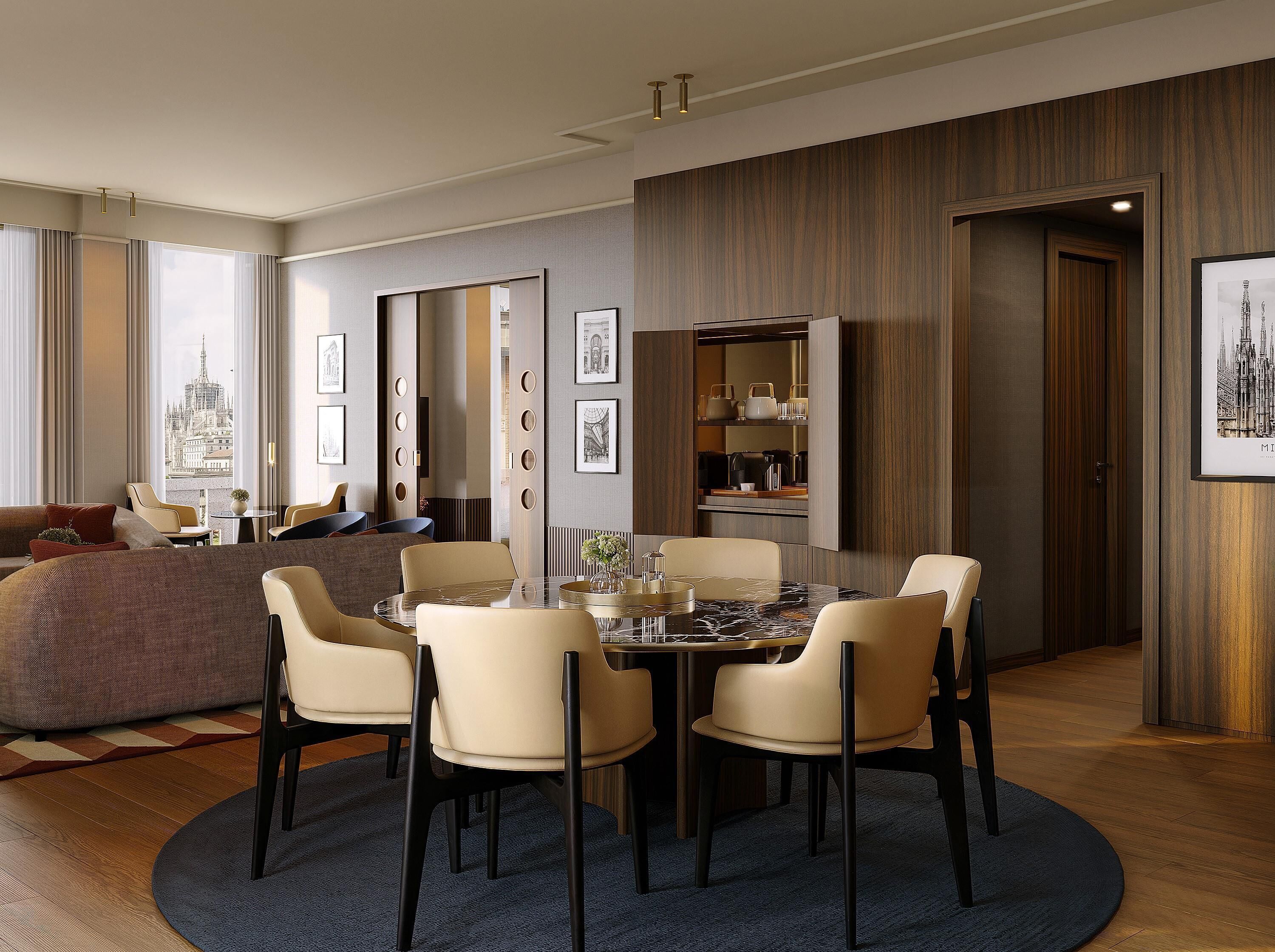 Premium bedding, down comforters, minibar, in-room safe