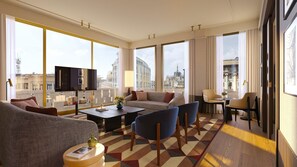 Ropa de cama de alta calidad, edredones de plumas, minibar y caja fuerte