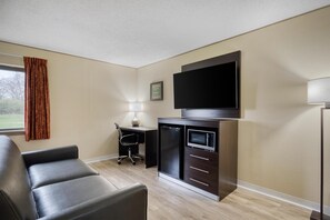 Standard Room, 2 Queen Beds, Non Smoking (Larger Room;with Sofabed) | Desk, laptop workspace, soundproofing, iron/ironing board