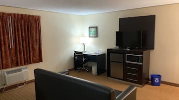 33-inch flat-screen TV with cable channels, TV