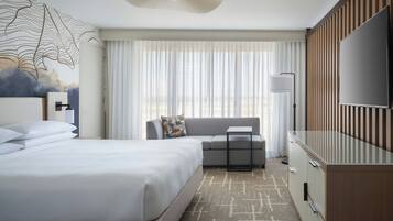 Premium bedding, desk, soundproofing, iron/ironing board