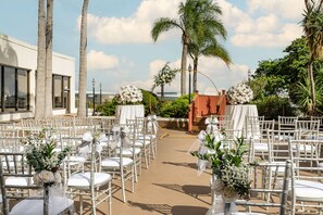 Outdoor wedding area