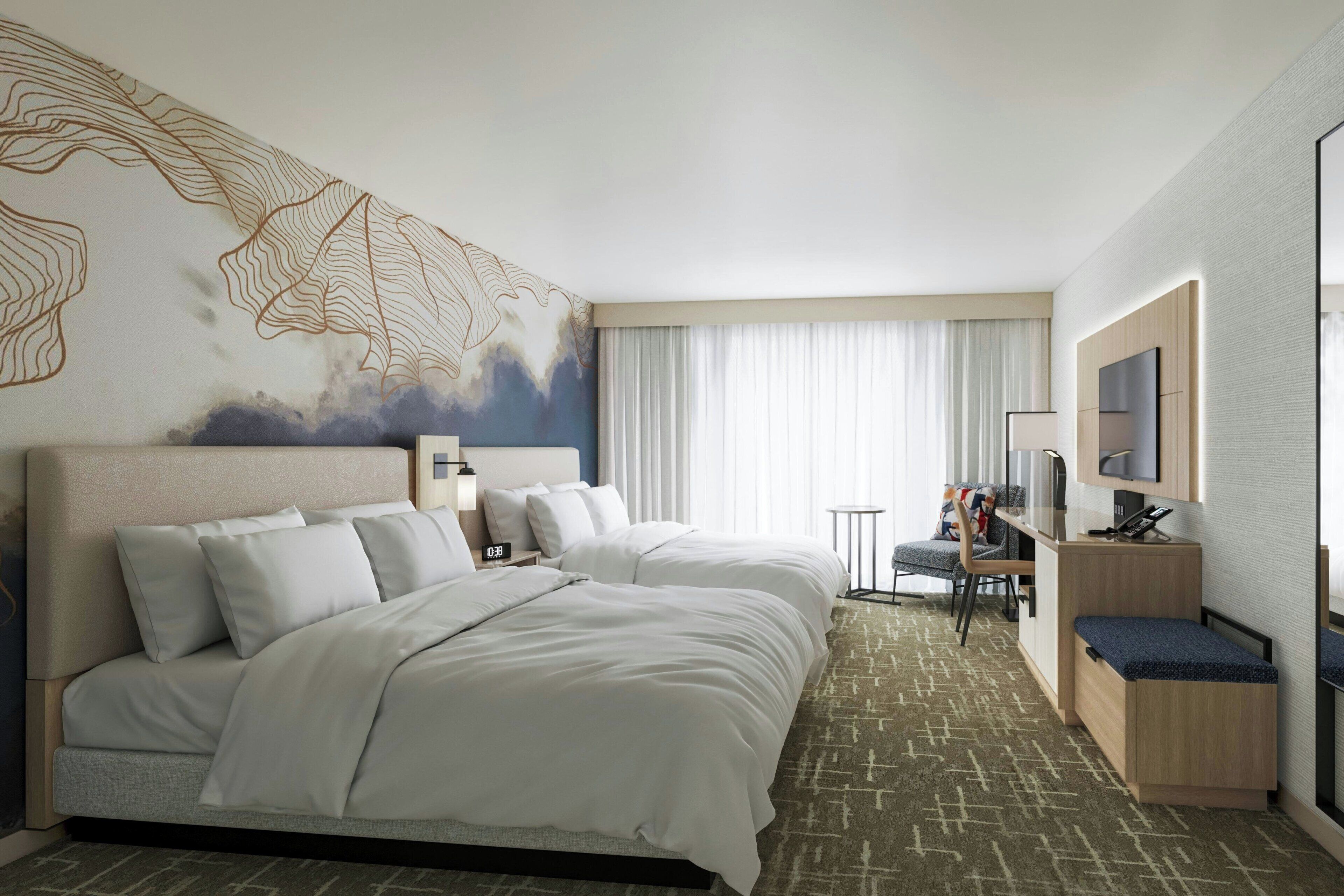 premium bedding, desk, soundproofing, iron/ironing board