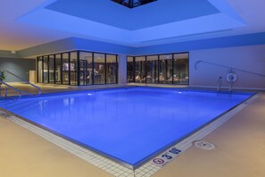 Indoor pool, open 5:00 AM to midnight, sun loungers