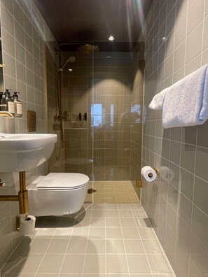 Basic Room, 1 Double Bed | Bathroom | Shower, eco-friendly toiletries, hair dryer, towels