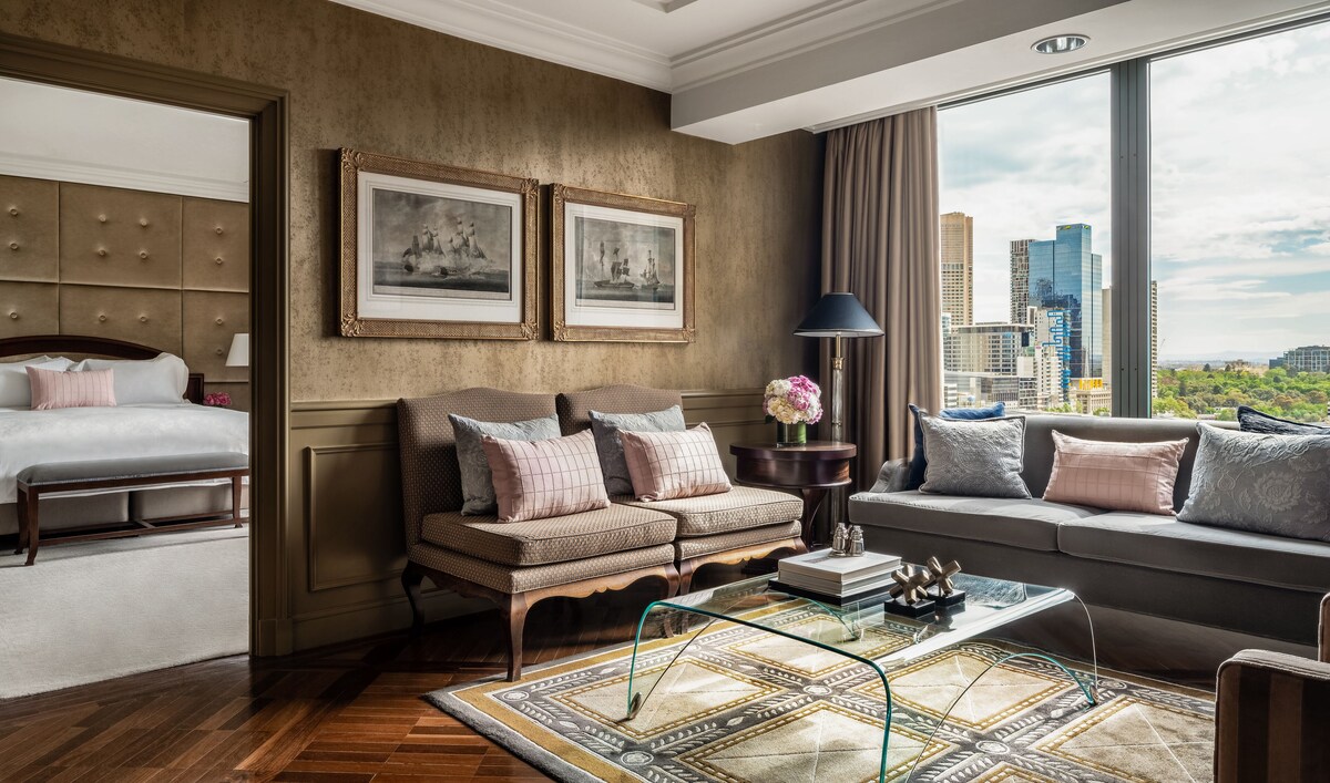 Elegant interior view of a room at The Langham Melbourne