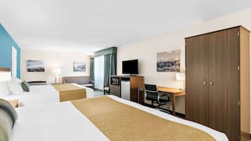 Standard Room, Multiple Beds, Non Smoking, Refrigerator & Microwave (Larger Room) | Desk, blackout drapes, iron/ironing board, free cribs/infant beds