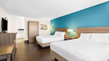 Standard Room, 2 Queen Beds, Non Smoking, Refrigerator & Microwave (Pet Friendly) | Desk, blackout curtains, iron/ironing board, free cots/infant beds