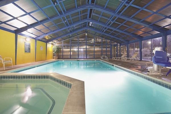Indoor pool, open 9:00 AM to 11:00 PM, sun loungers