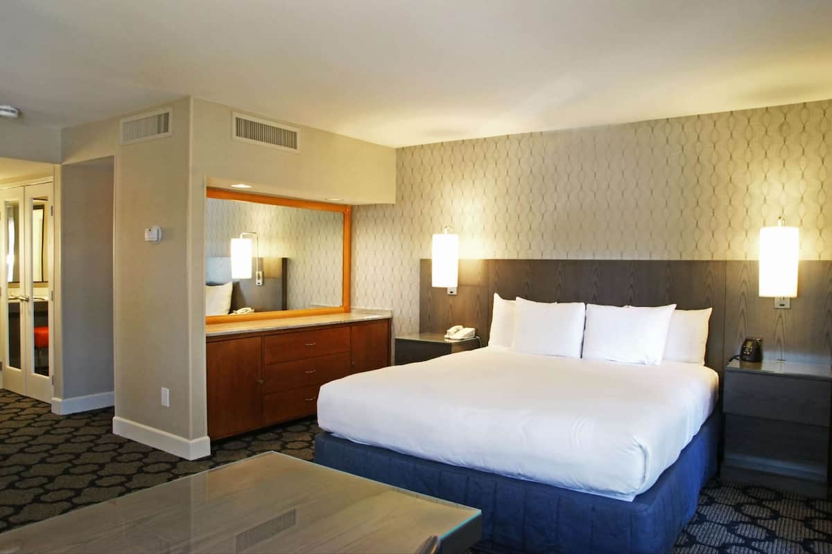 room, 1 king bed with sofa bed, pool view (alcove) | premium bedding, down duvets, pillow-top beds, in-room safe