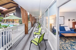 Room, 1 King Bed with Sofa bed, Pool View (Poolside) | Desk, iron/ironing board, free cribs/infant beds, free WiFi