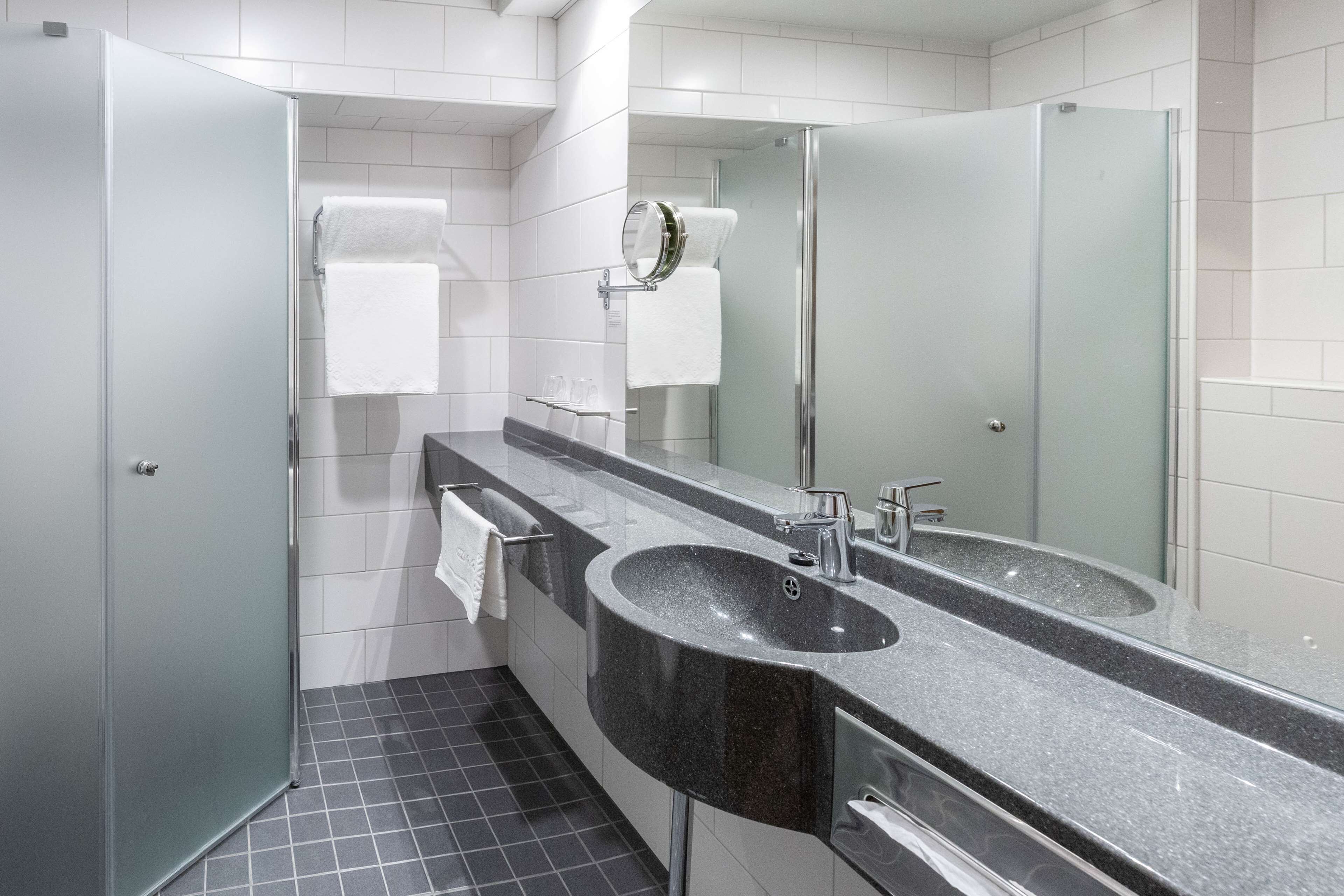 superior room (family) | bathroom | eco-friendly toiletries, hair dryer, bidet, heated floors
