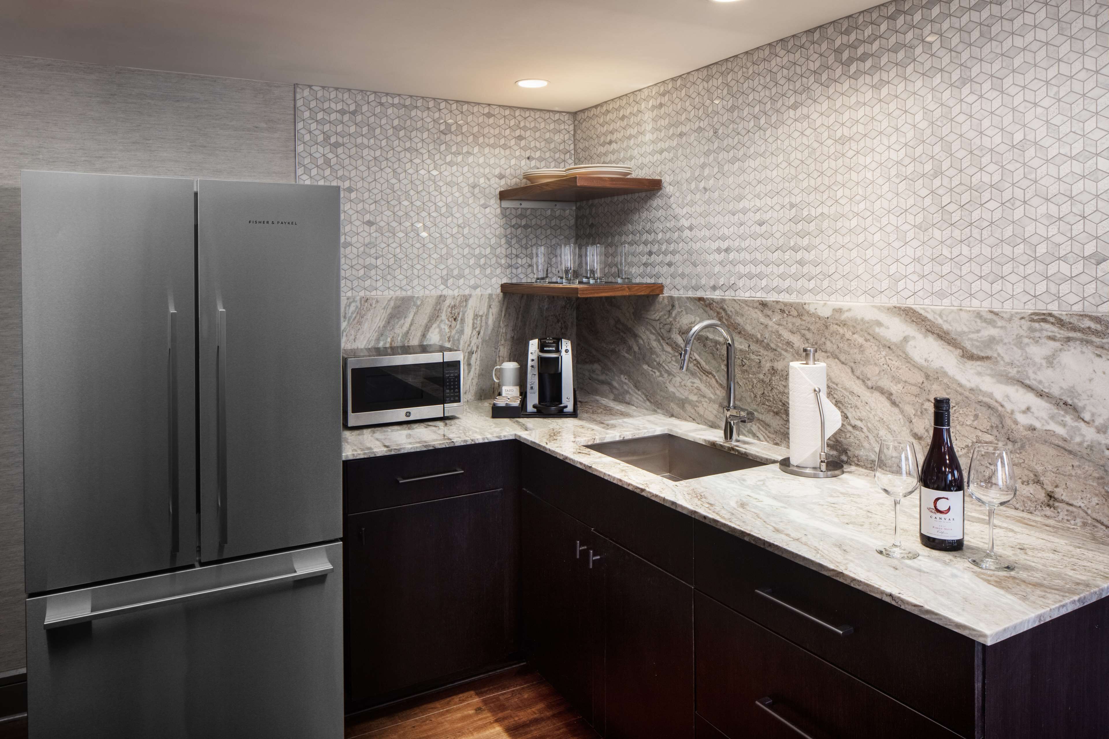 Suite, 1 Bedroom, King Bed | Private kitchen | Microwave, coffee/tea maker, eco-friendly cleaning products