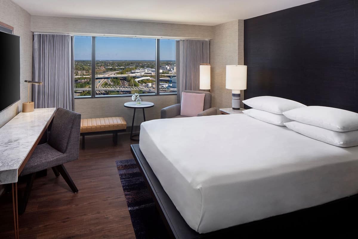 Premium bedding, down duvets, pillow-top beds, in-room safe