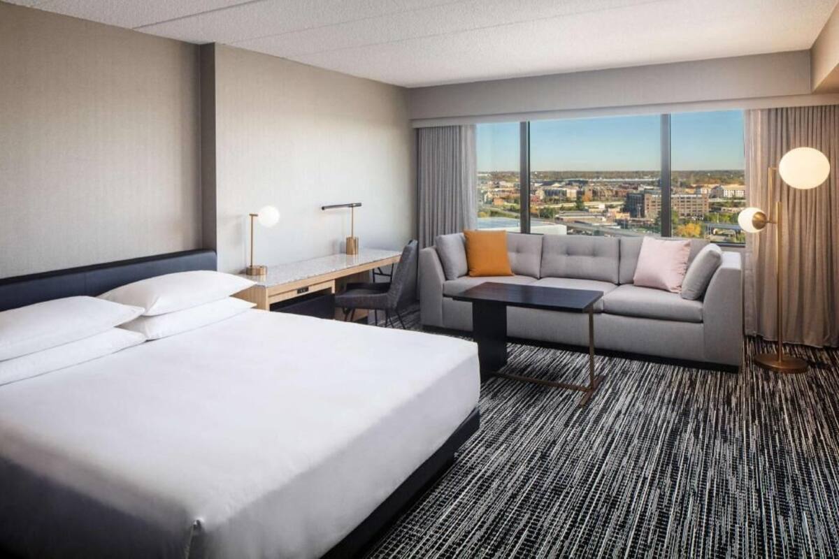 Premium bedding, down comforters, pillowtop beds, in-room safe