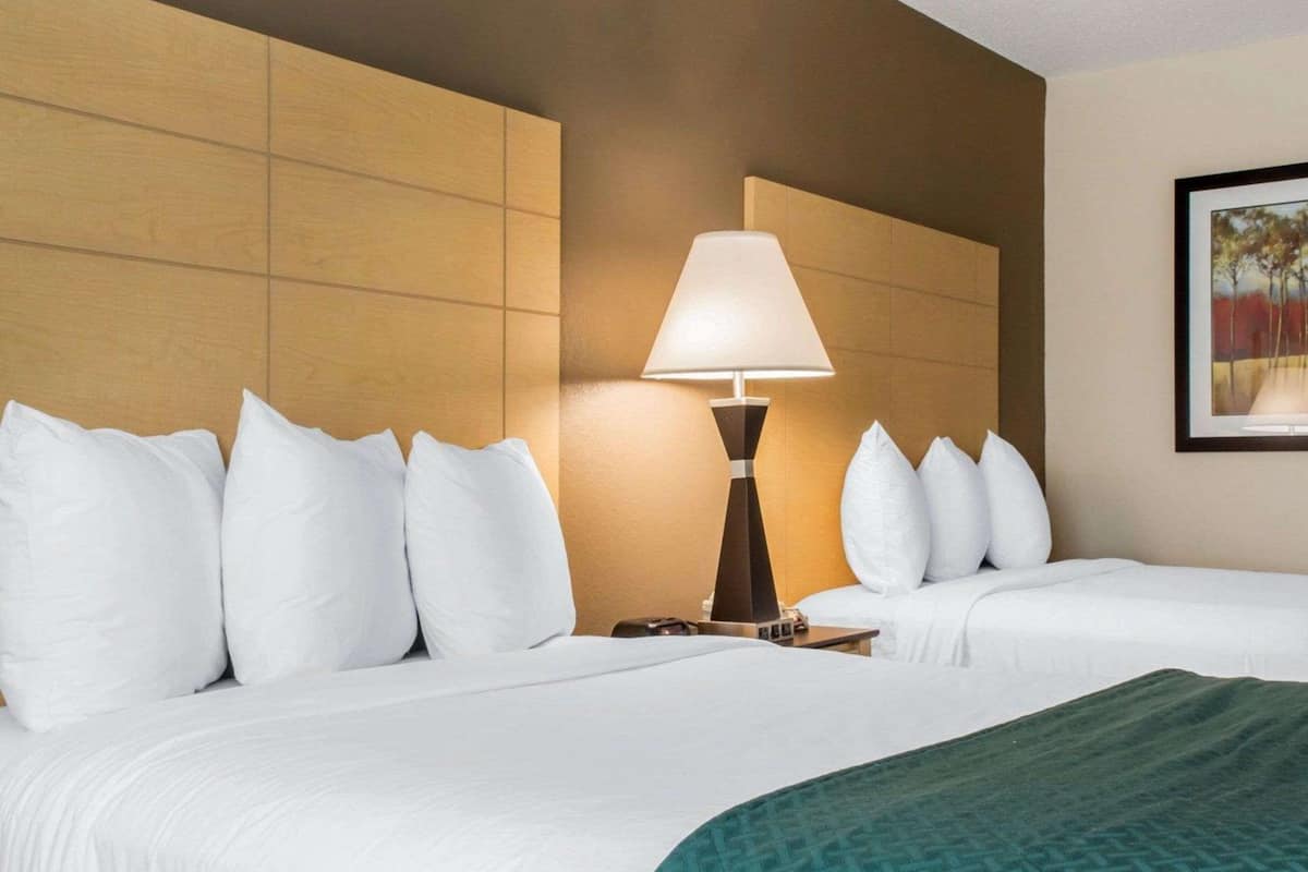 Standard Room, 2 Double Beds, Non Smoking | Individually decorated, individually furnished, desk, laptop workspace