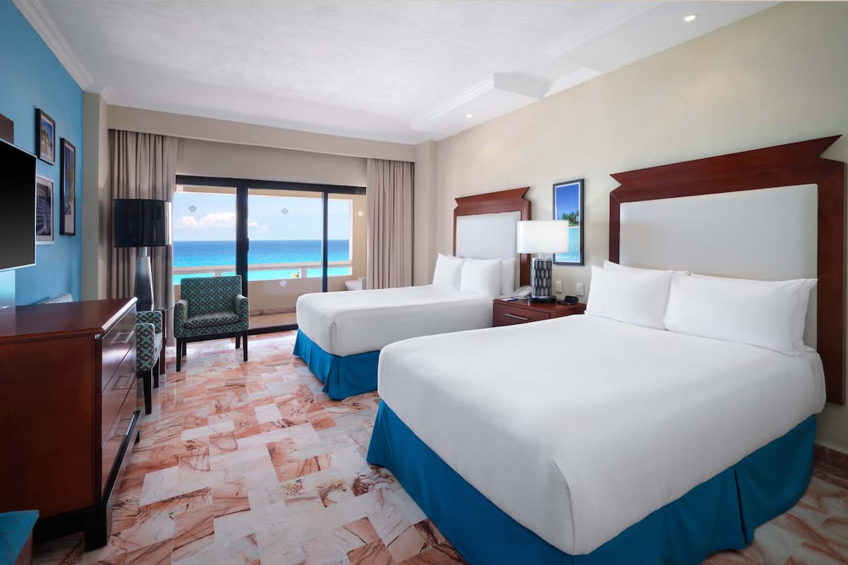 Premier Ocean View Room, 2 Double Beds - Non-Smoking | 1 bedroom, free minibar, in-room safe, blackout drapes