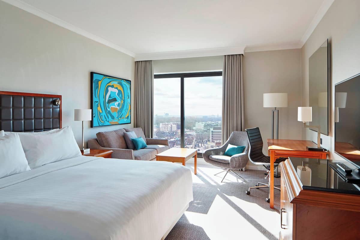 In-room safe, desk, laptop workspace, iron/ironing board