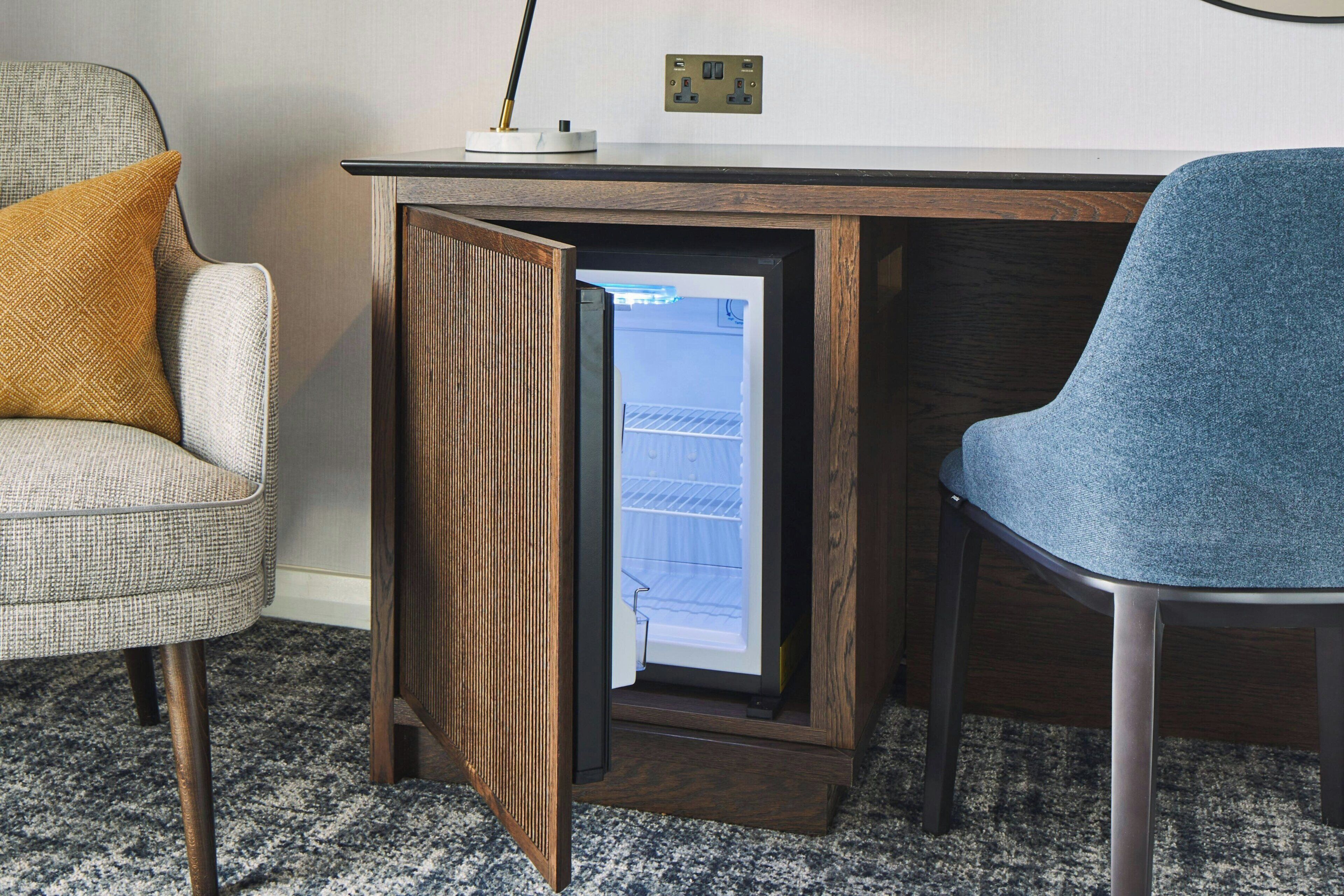 In-room safe, desk, laptop workspace, iron/ironing board