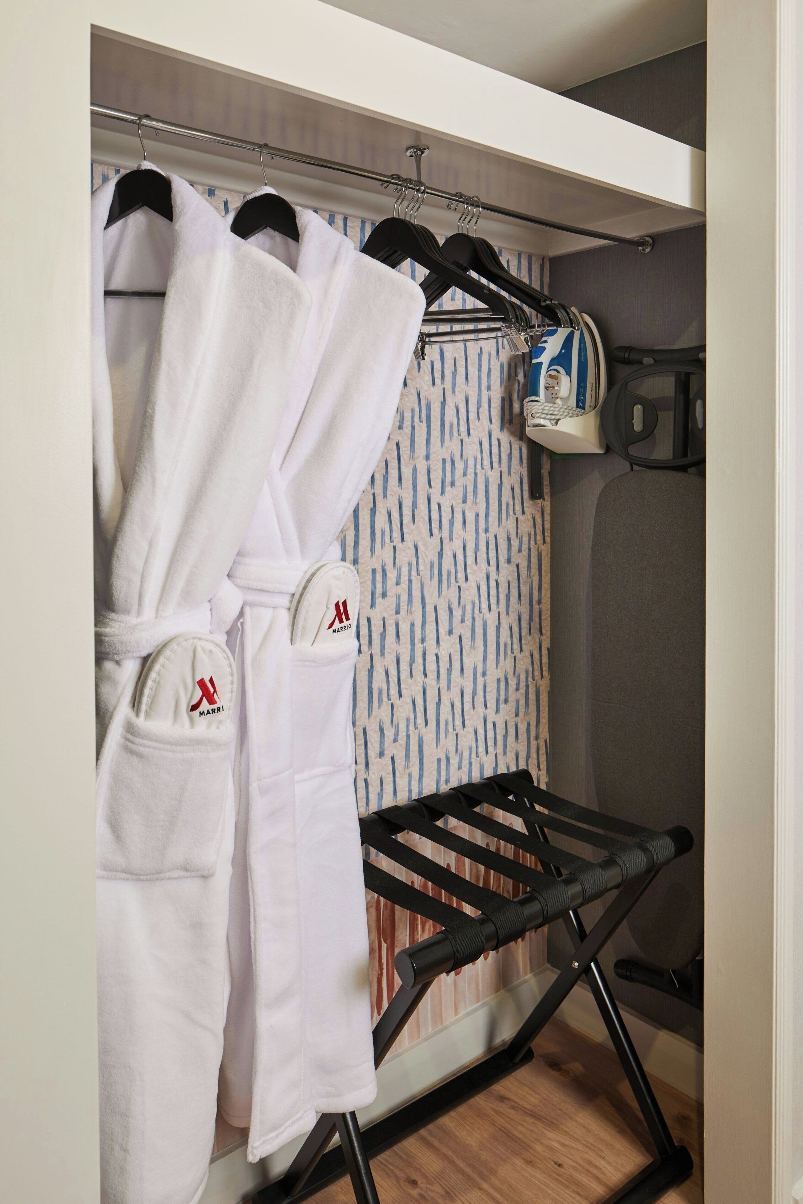 In-room safe, desk, laptop workspace, iron/ironing board