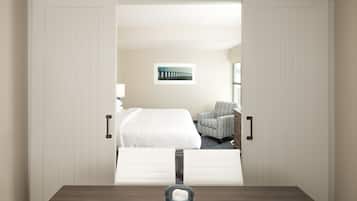 Frette Italian sheets, premium bedding, in-room safe, soundproofing