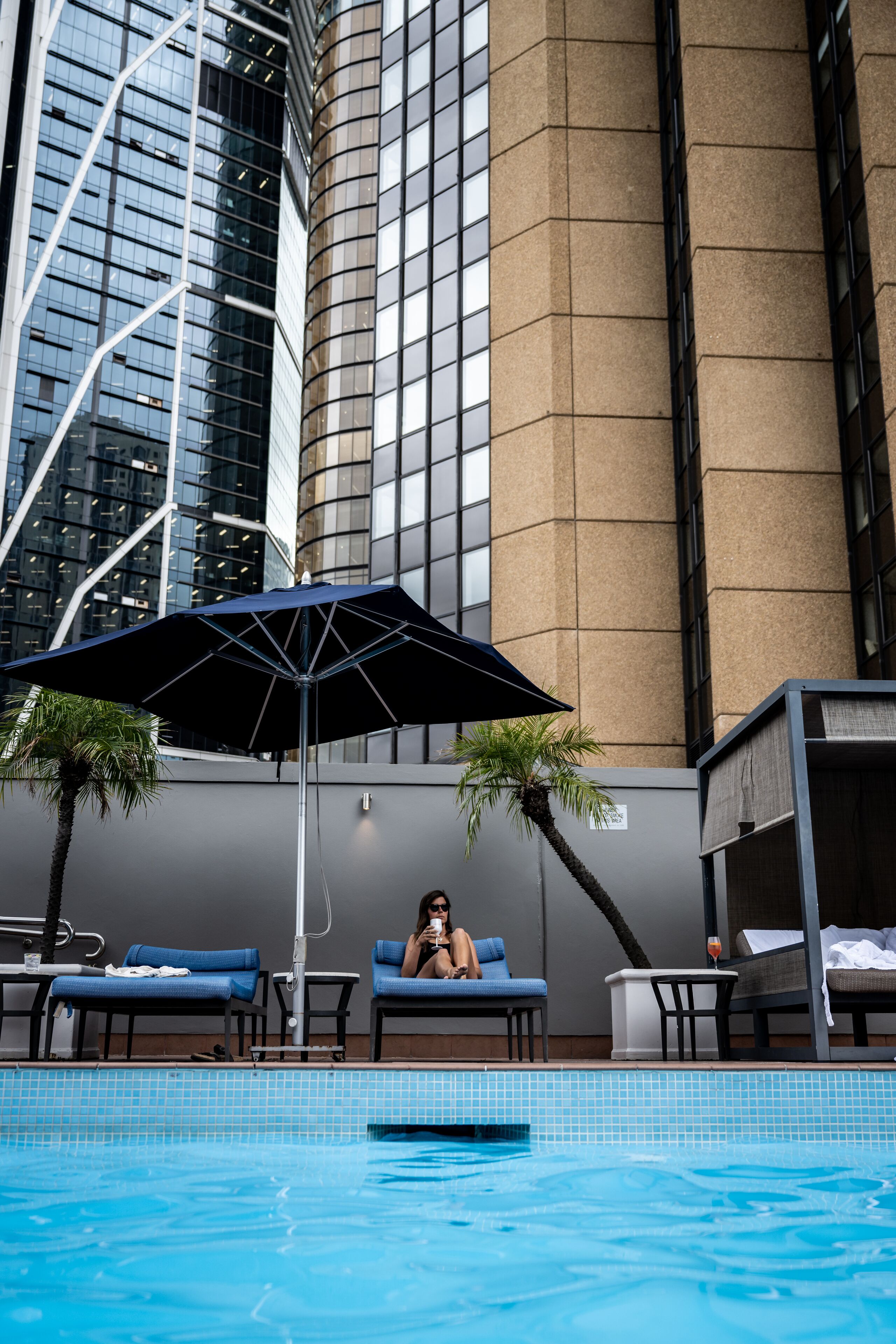 outdoor pool, free pool cabanas, pool umbrellas
