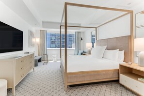 Roba de llit d'alta qualitat, minibar i caixa forta a l'habitació 