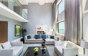 Suite presidencial, 1 cama individual | Ropa de cama de alta calidad y minibar 