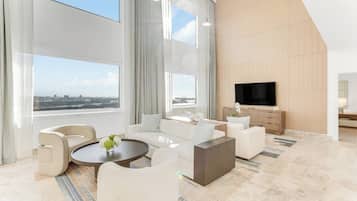 Ropa de cama de alta calidad y minibar
