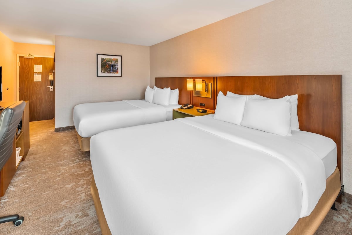 Room, 2 Queen Beds, Non Smoking, Top Floor No Pets | Pillowtop beds, desk, laptop workspace, blackout drapes