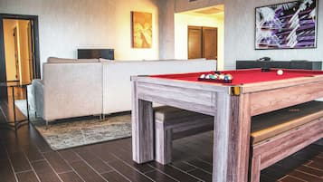 Presidential Suite, 1 King Bed | Living area | 40-inch LCD TV with cable channels, TV, iPod dock