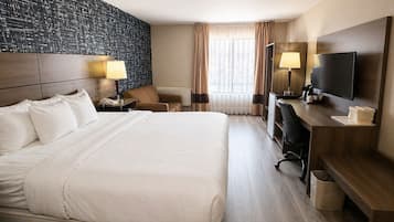 Room, 1 King Bed, Non Smoking | Premium bedding, pillowtop beds, desk, laptop workspace