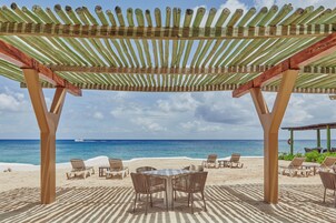 Private beach, free beach cabanas, sun loungers, beach umbrellas