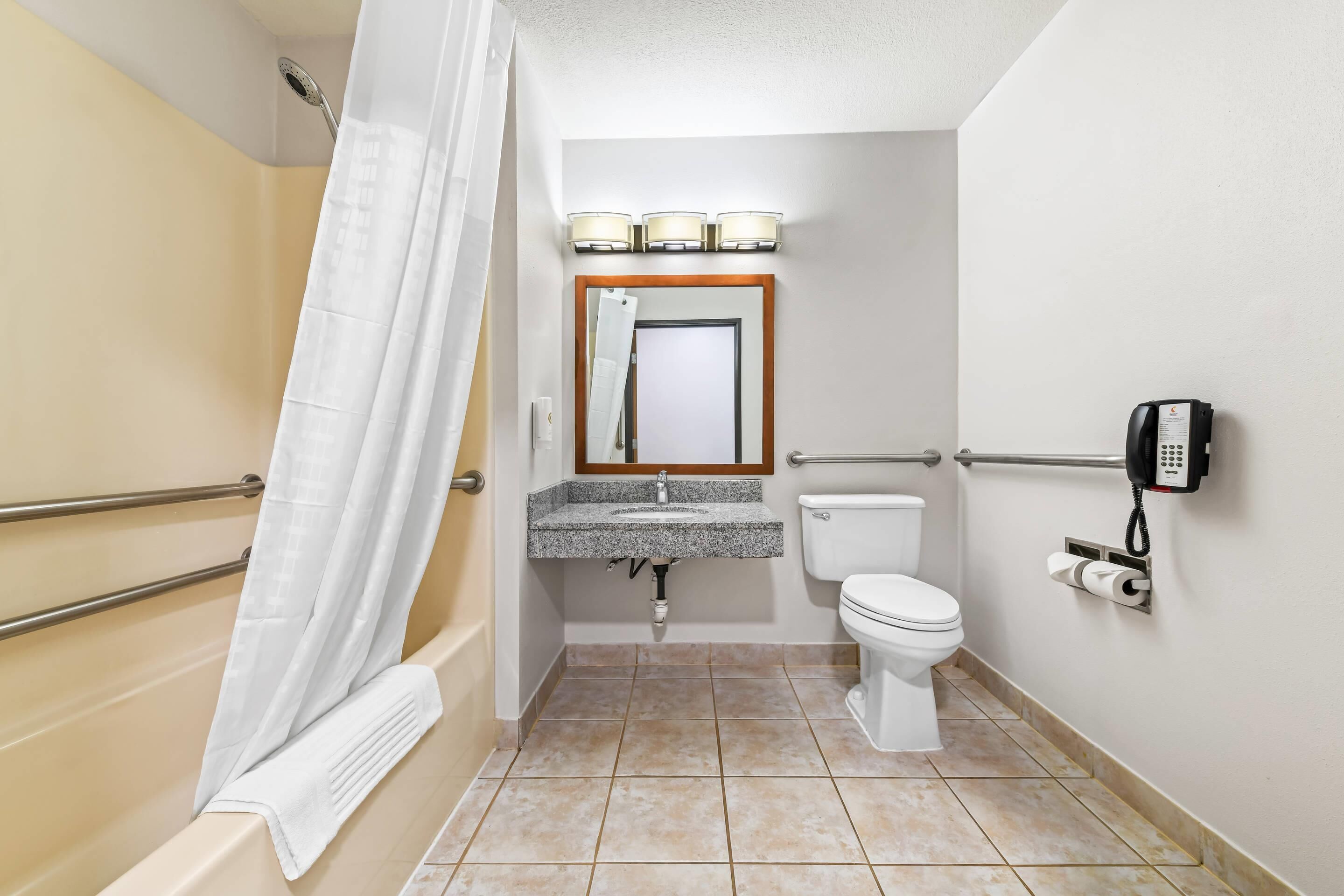 room, 2 double beds, accessible, non smoking | 1 bedroom, desk, laptop workspace, iron/ironing board