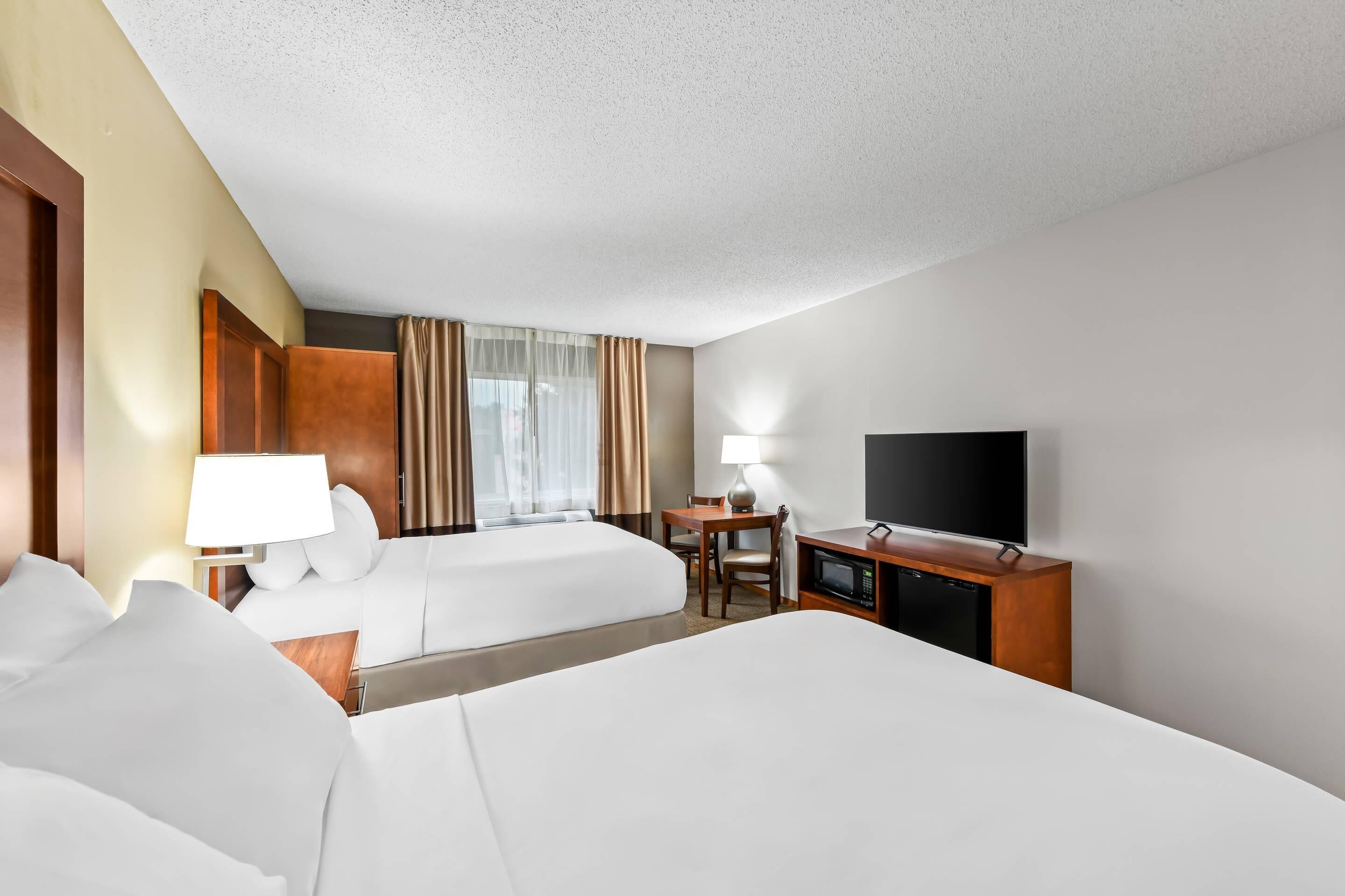 1 bedroom, desk, laptop workspace, iron/ironing board