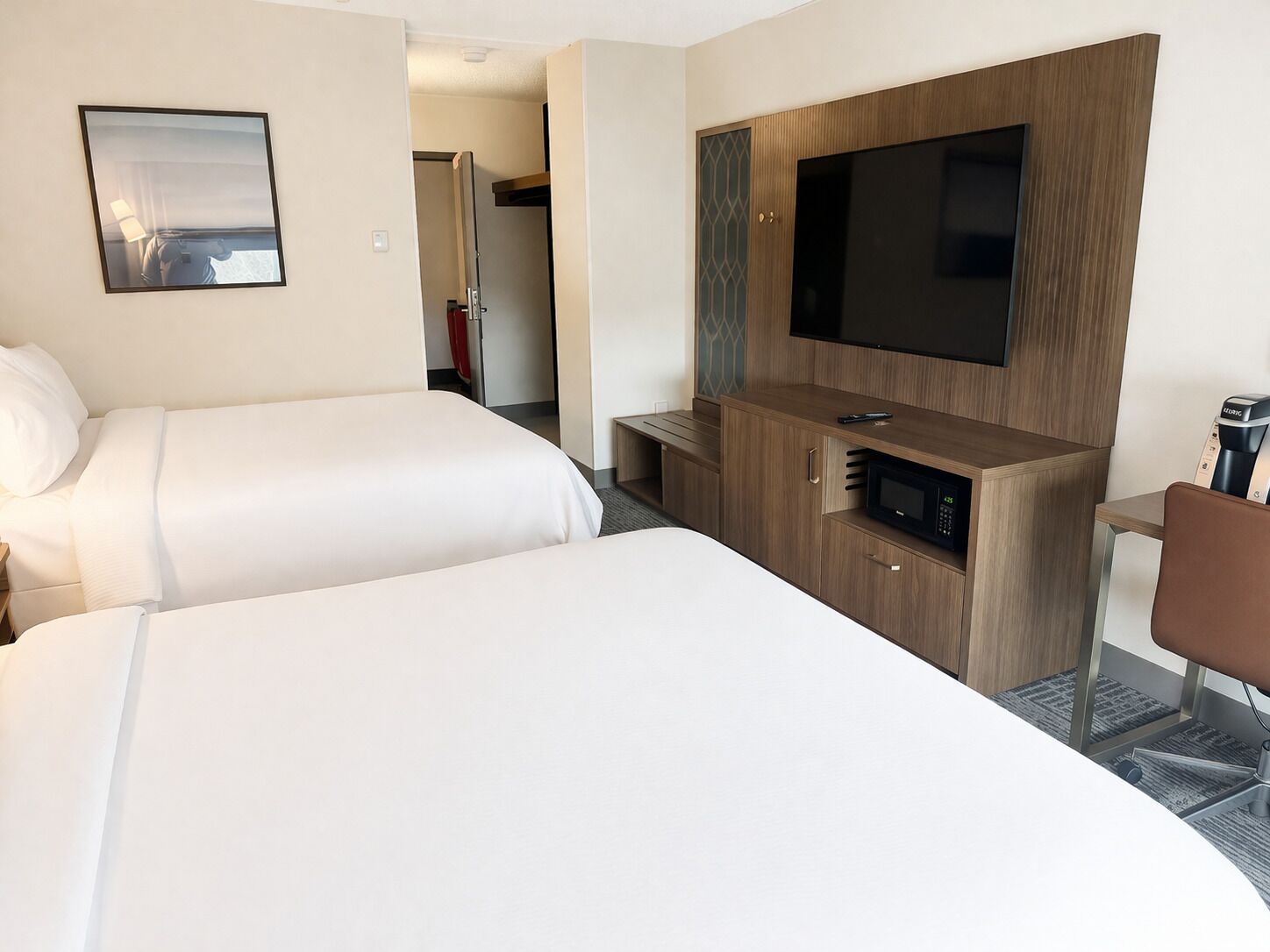 Standard Room, 2 Queen Beds | Premium bedding, pillowtop beds, desk, blackout drapes