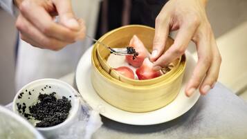 Daily buffet breakfast (EUR 21.50 per person)