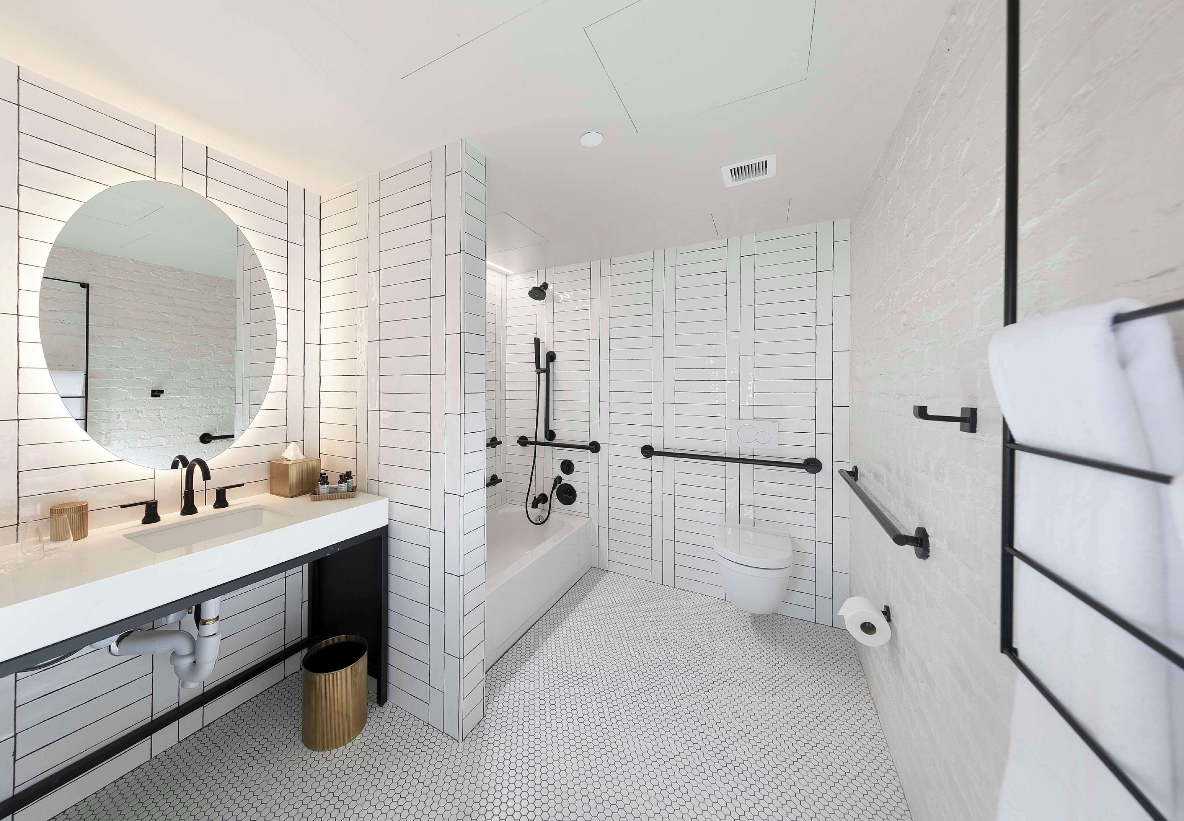 shower, rainfall showerhead, eco-friendly toiletries, hair dryer