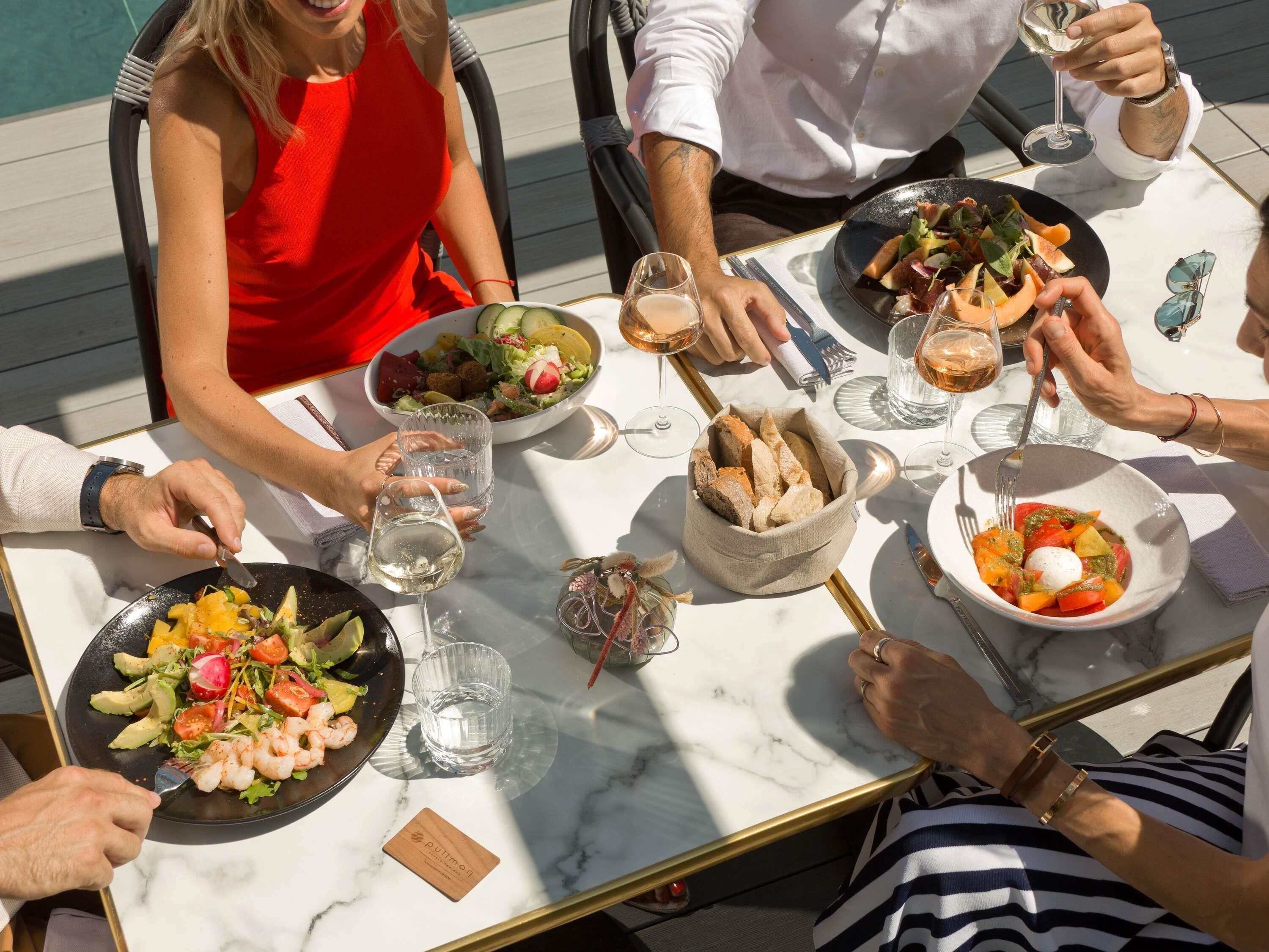 breakfast, lunch, dinner served; mediterranean cuisine, pool views