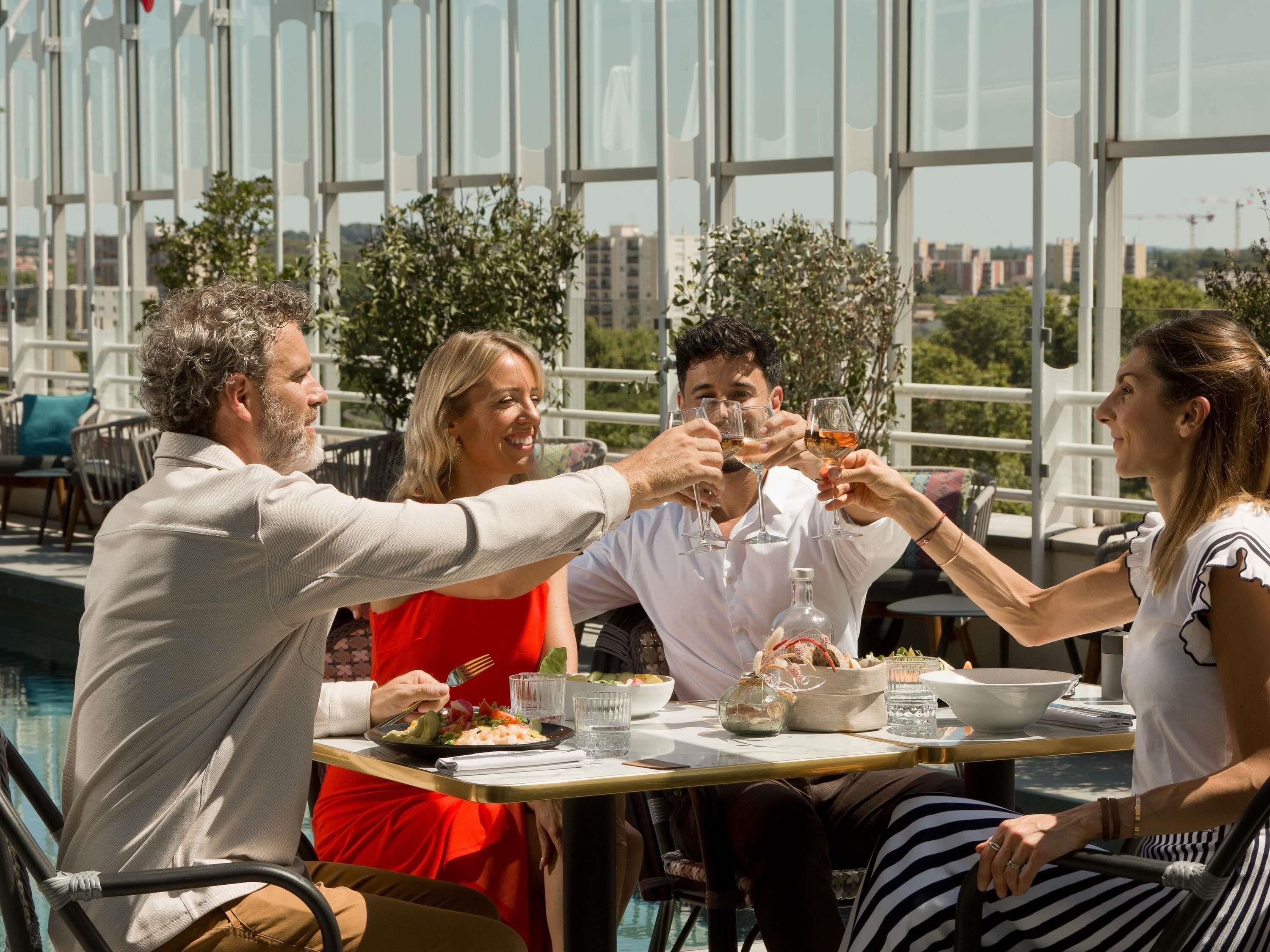 breakfast, lunch, dinner served; mediterranean cuisine, pool views